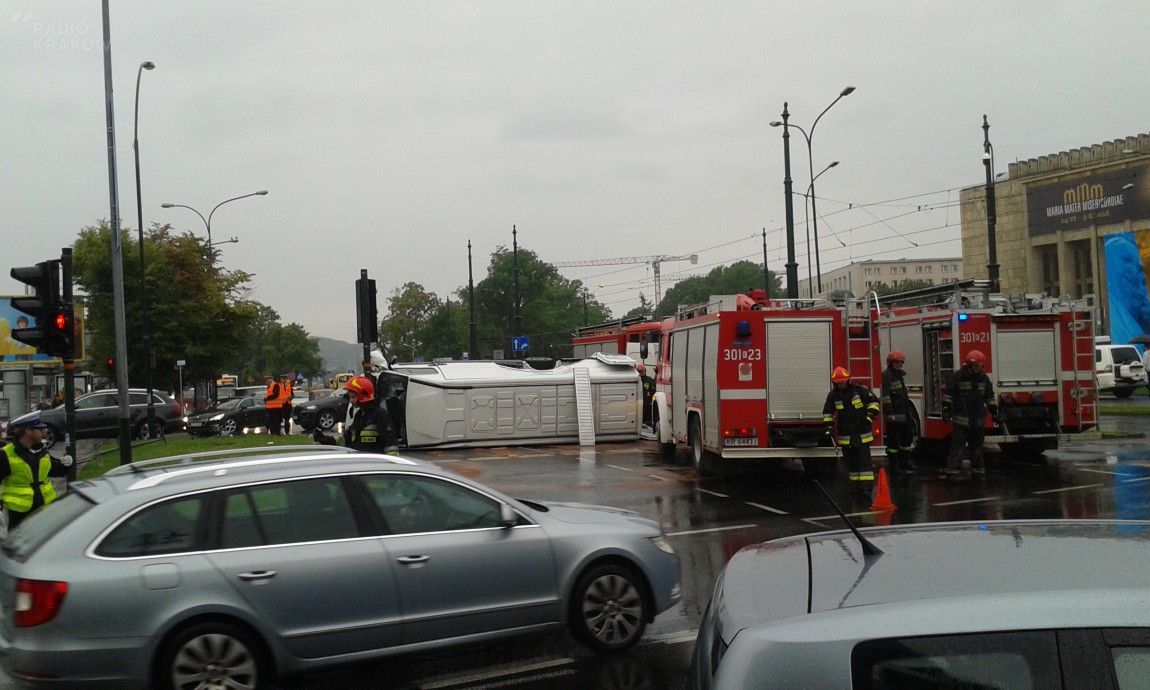 Kraków Poważny wypadek na Alejach Trzech Wieszczów przy