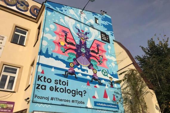 W centrum Krakowa powstał mural oczyszczający powietrze