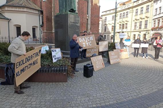 Protest przeciw wprowadzeniu Strefy Czystego Transportu. 