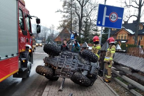 Wypadek na quadzie w Zakopanem. Ranna została młoda Rumunka