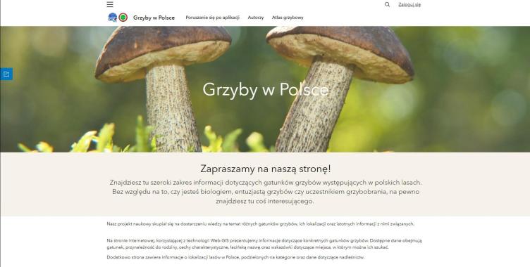 Z aplikacją na grzyby