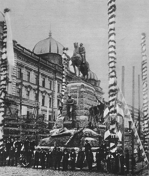 Odsłonięcie Pomnika Grunwaldzkiego w Krakowie 15.07.1910 r. (fot. Wikipedia)