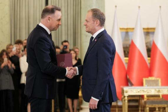 Prezydent Andrzej Duda powołał Donalda Tuska na premiera, a także ministrów jego rządu