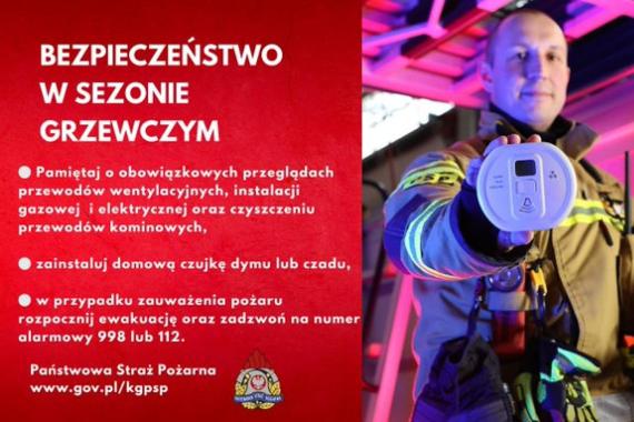 Zatrucia tlenkiem węgla w czołówce styczniowych interwencji małopolskich strażaków. Ratownicy apelują o zakup czujników