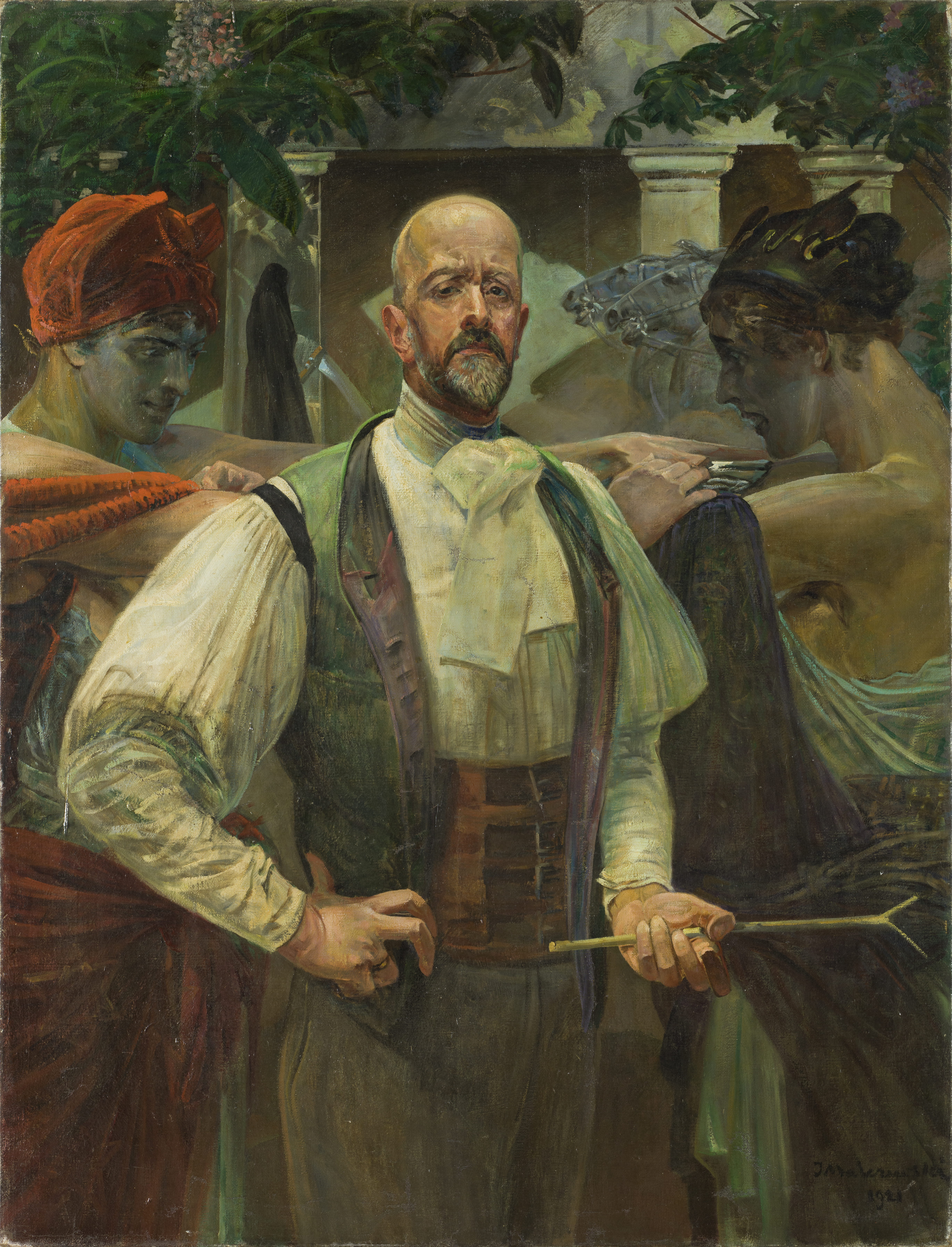 J. Malczewski - Autoportret (1921) - wys. 126  cm, szer. 95,8 cm, sygn. p. d. 1921 r. Fot. Robert Moździerz