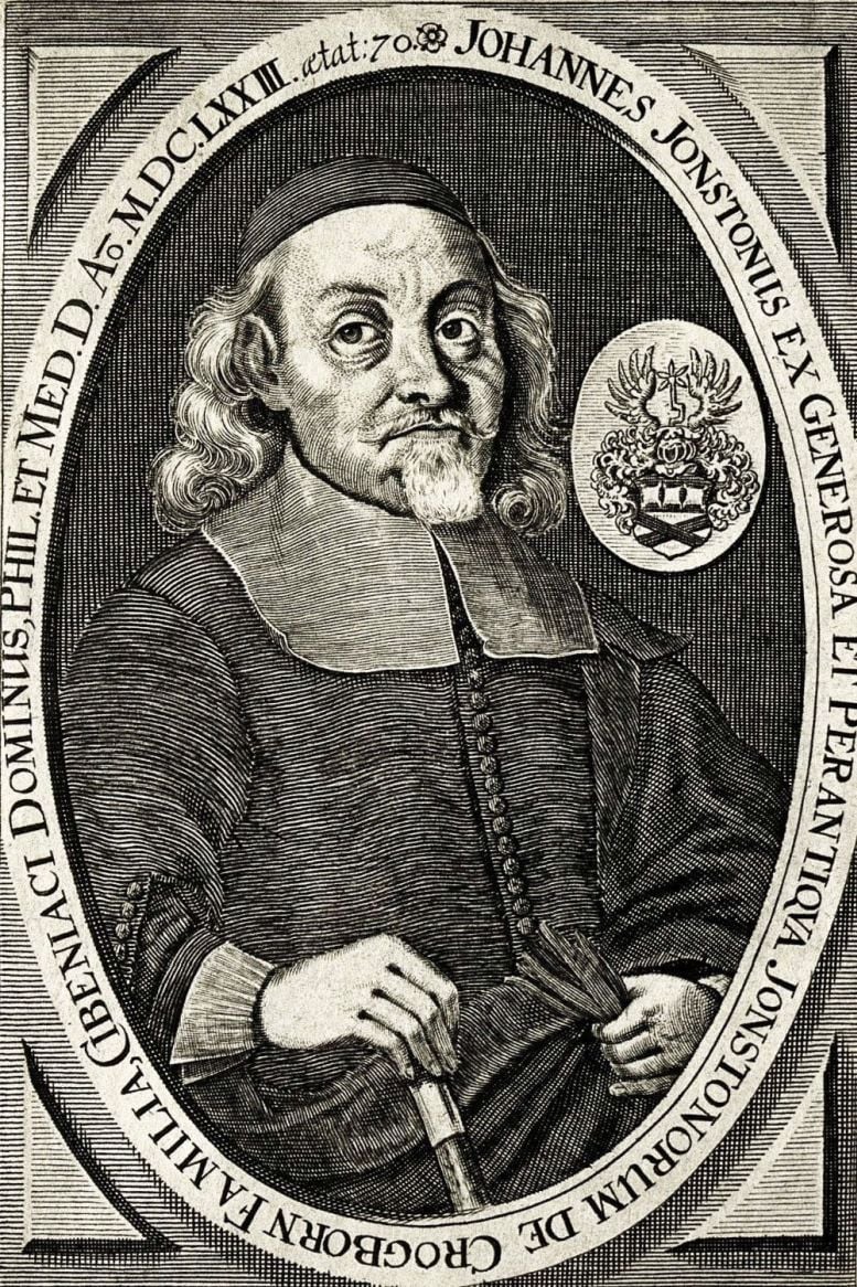 Portret Jana Jonstona, miedzioryt Christiana Romsteta, 1673 (fot.Wikipedia)