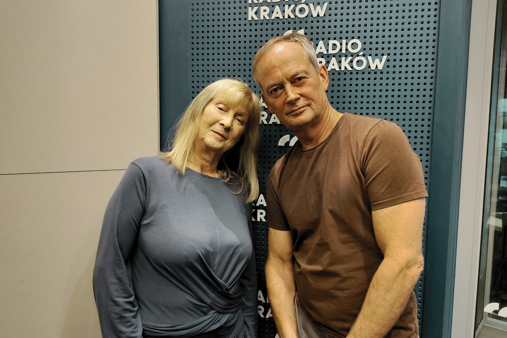 Ewa Ryks i Michał Zabłocki w studiu Radia Kraków, for. Sylwia Paszkowska