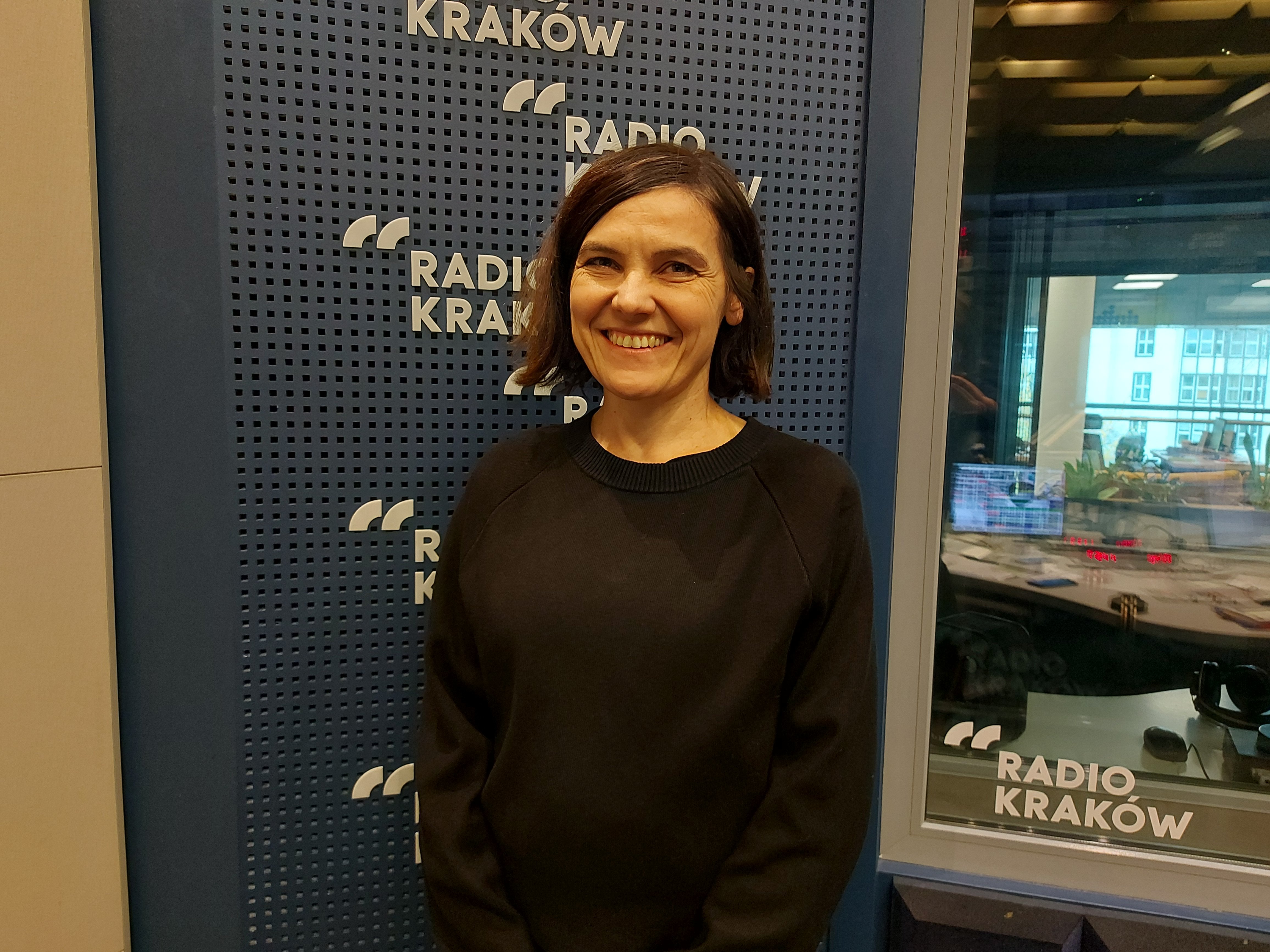 Dorota Majkowska-Szajer w studiu Radia Kraków, fot. Sylwia Paszkowska