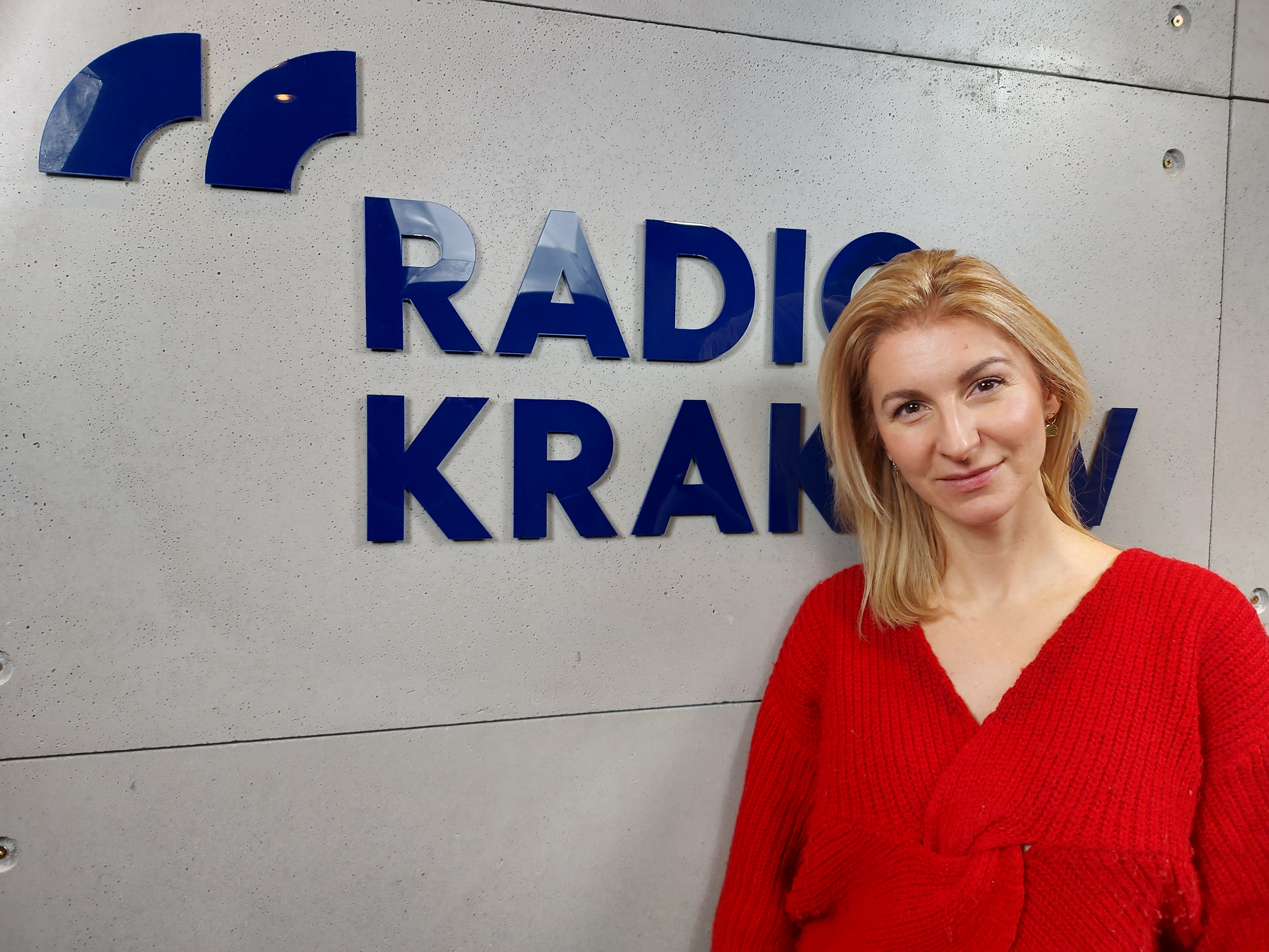 Katarzyna Haler w studiu Radia Kraków, fot. Sylwia Paszkowska