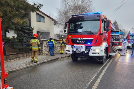 Pożar garażu w domu jednorodzinnym w Brzesku