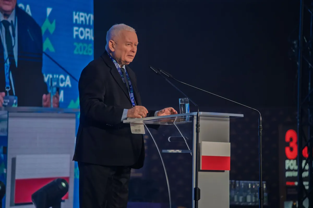 Jarosław Kaczyński na mownicy