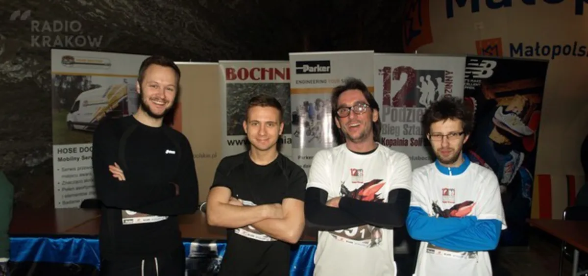 Radio Kraków na mecie biegu w Bochni