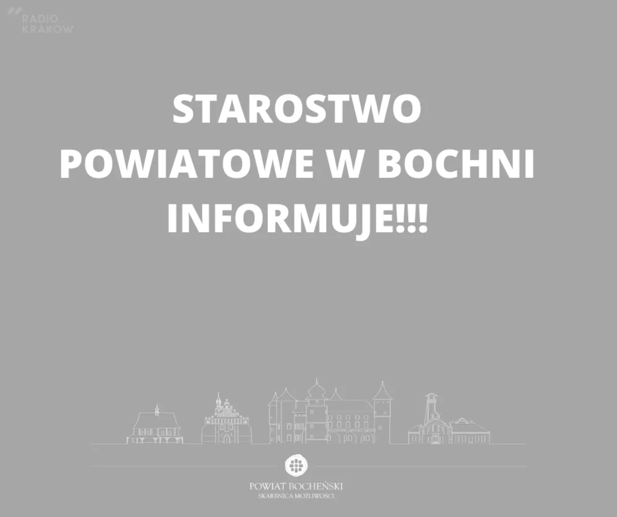 Ważny komunikat starostwa powiatowego w Bochni
