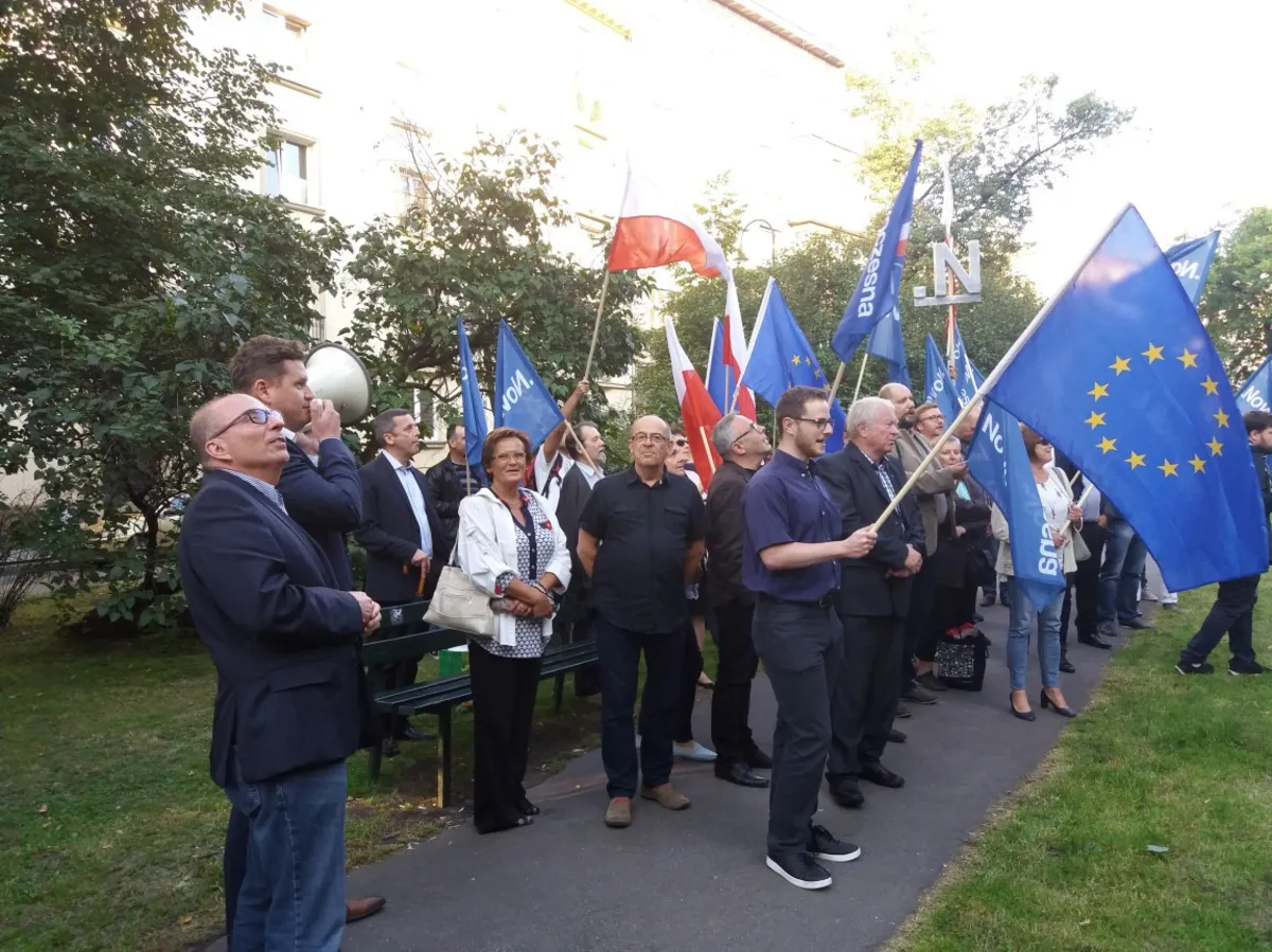 Nowoczesna protestowała przed siedzibą Prawa i Sprawiedliwości w Krakowie