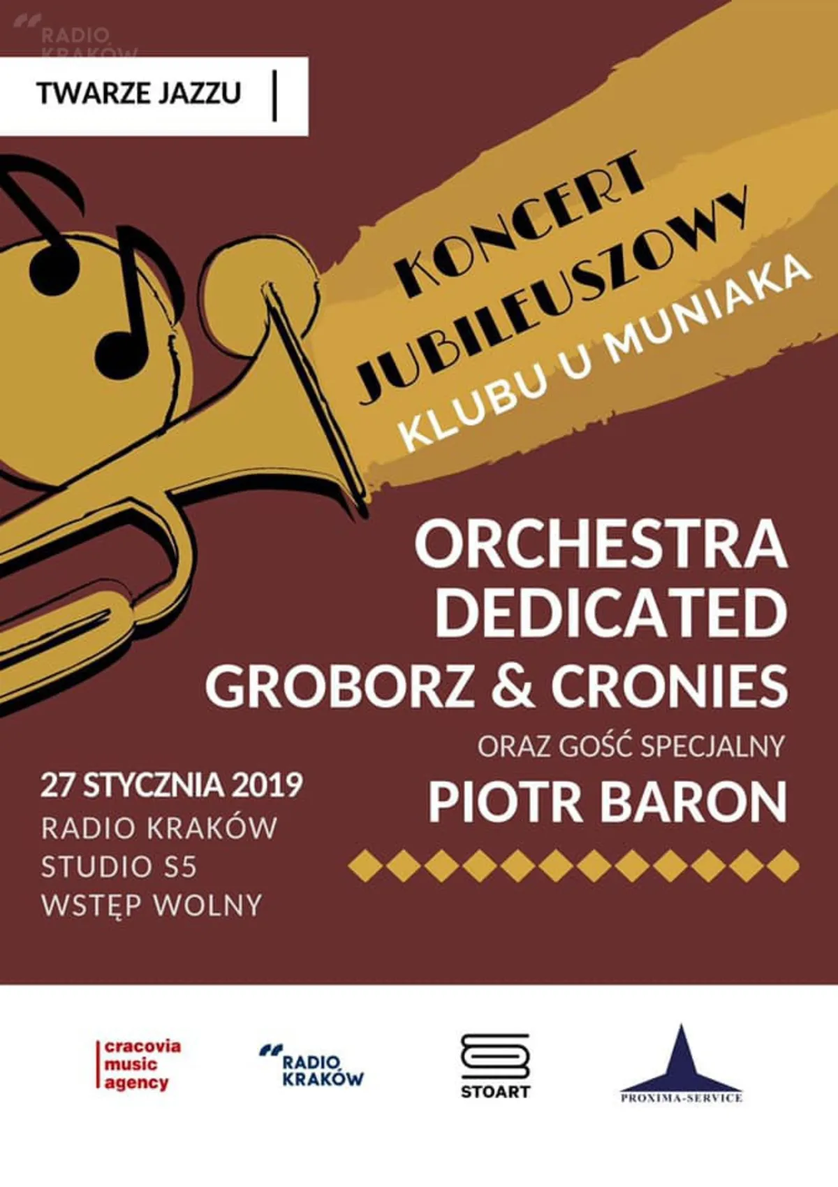 Twarze jazzu w Radiu Kraków. Koncert jubileuszowy Klubu u Muniaka