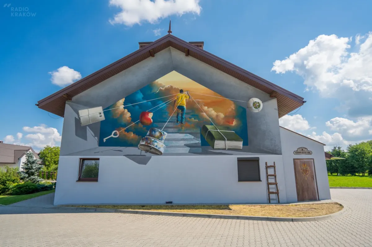 Kolejny mural w Nowym Sączu. Tym razem w 3D