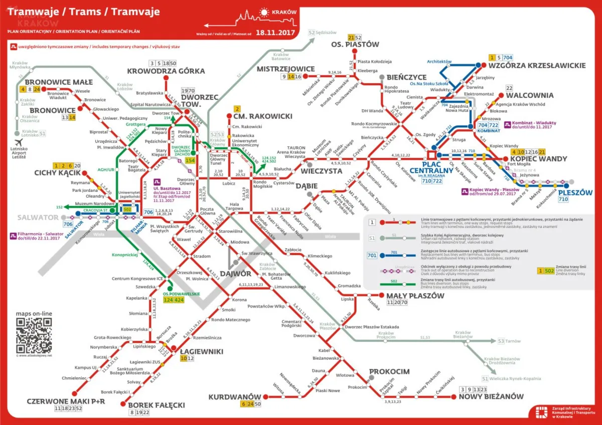 Od soboty tramwaje nie dojadą na krakowski Salwator