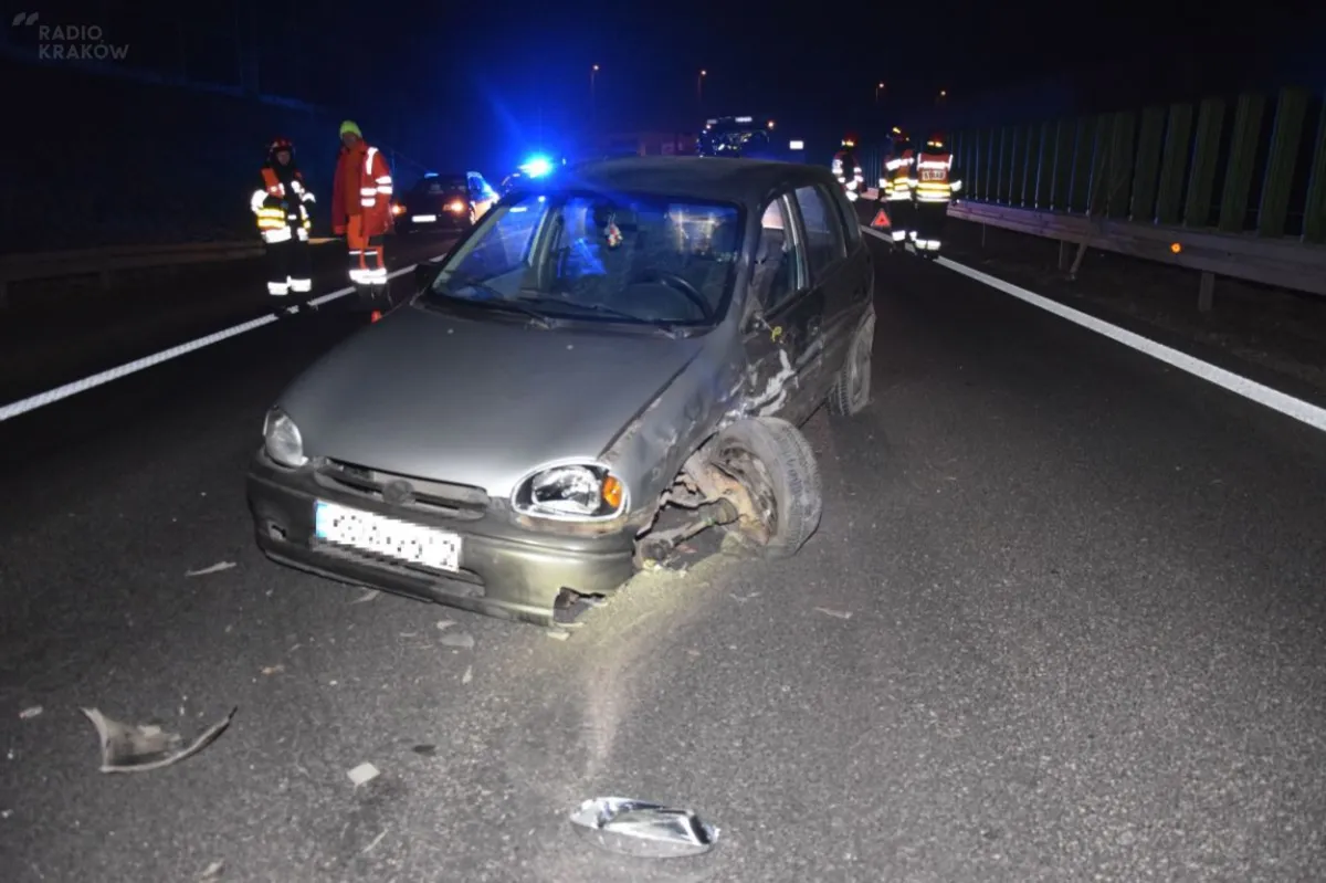 52-latek doprowadził do kolizji jadąc pod prąd autostradą A4