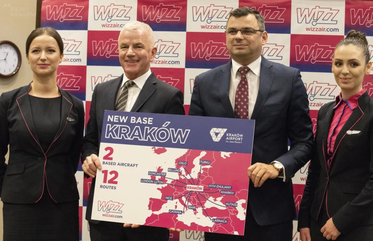 Wizz Air otworzy bazę w Krakowie i uruchomi 12 tras