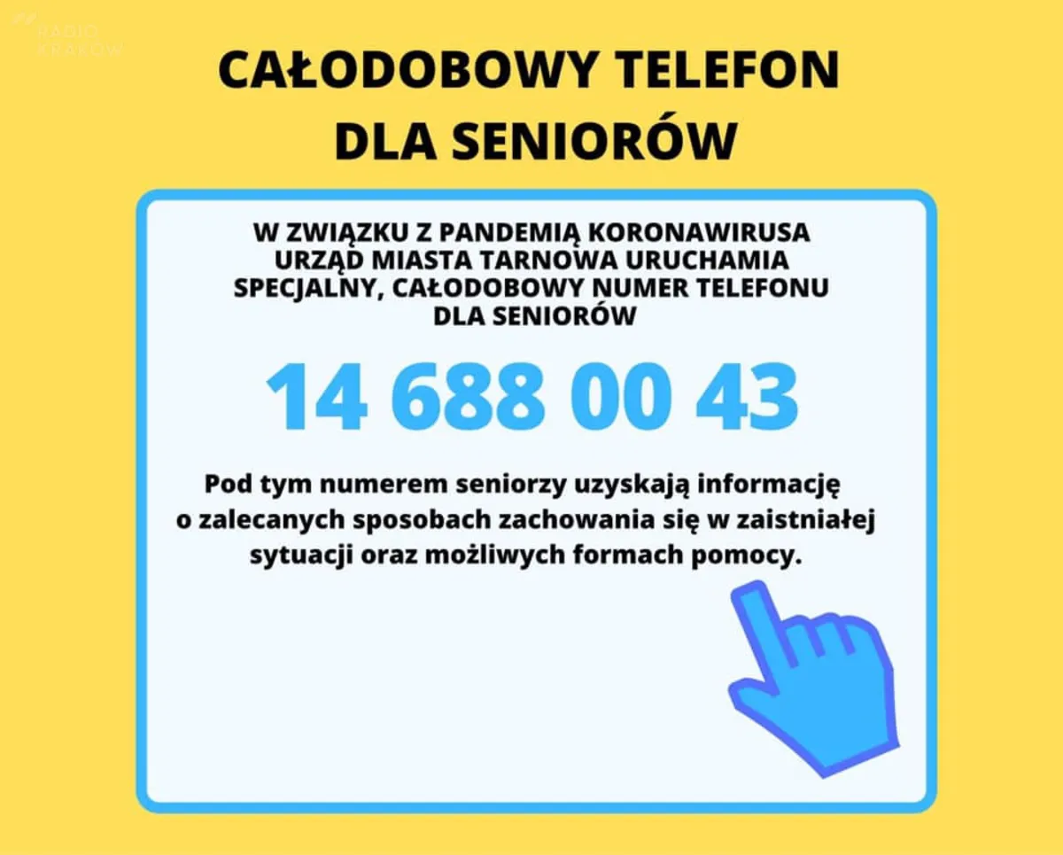 Tarnowscy seniorzy nie muszą się czuć osamotnieni podczas epidemii koronawirusa