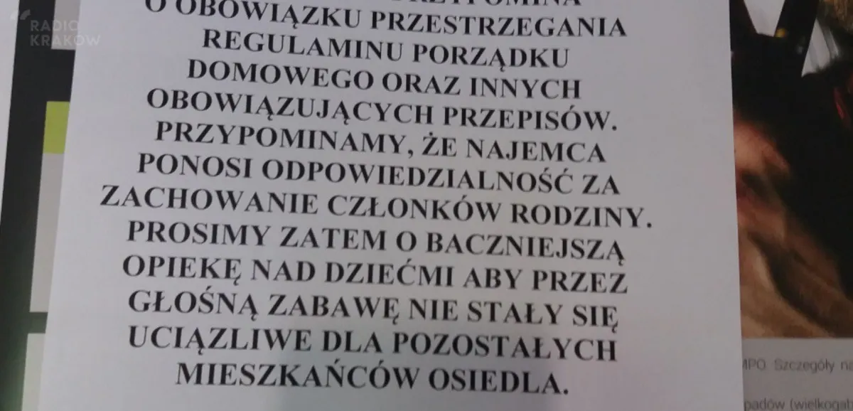 "Mieszkańcy posiadający mniejsze dzieci poczuli się zastraszeni"