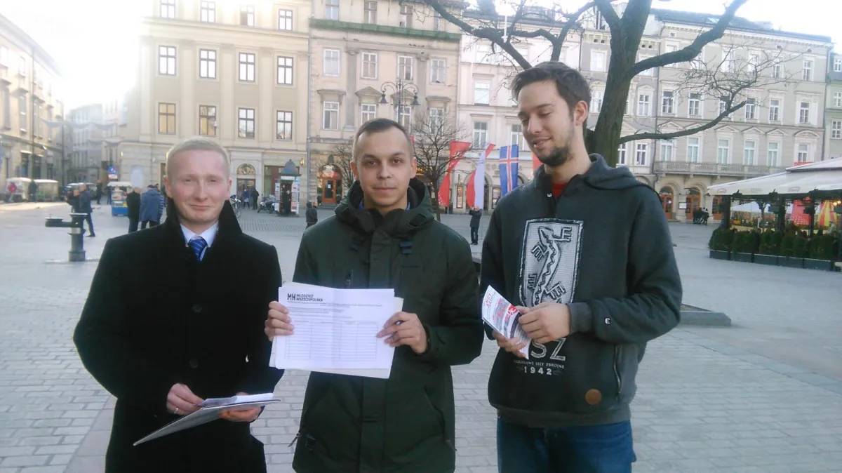 Młodzież Wszechpolska zbiera podpisy w sprawie referendum