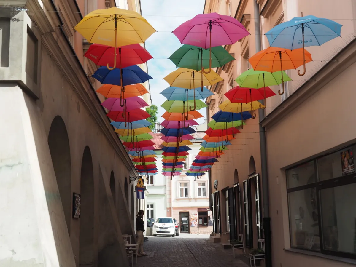 Tarnów: Kolorowe parasolki znów zawisły nad ulicą Piekarską