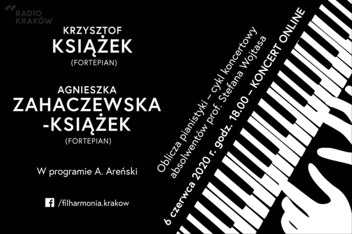Koncert online Krzysztofa Książka i Agnieszki Zahaczewskiej-Książek w ramach cyklu koncertów „Oblicza pianistyki