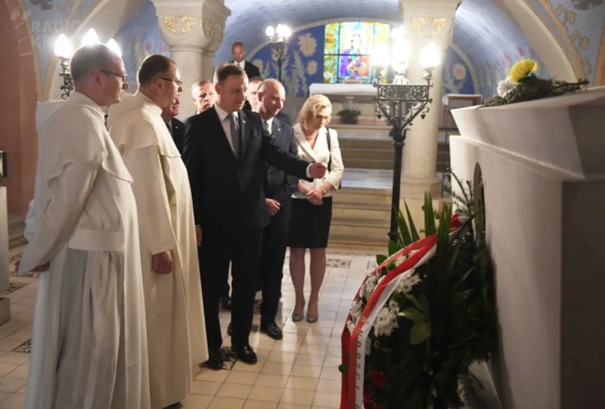 Prezydent Andrzej Duda zwiedził sanktuarium na krakowskiej Skałce