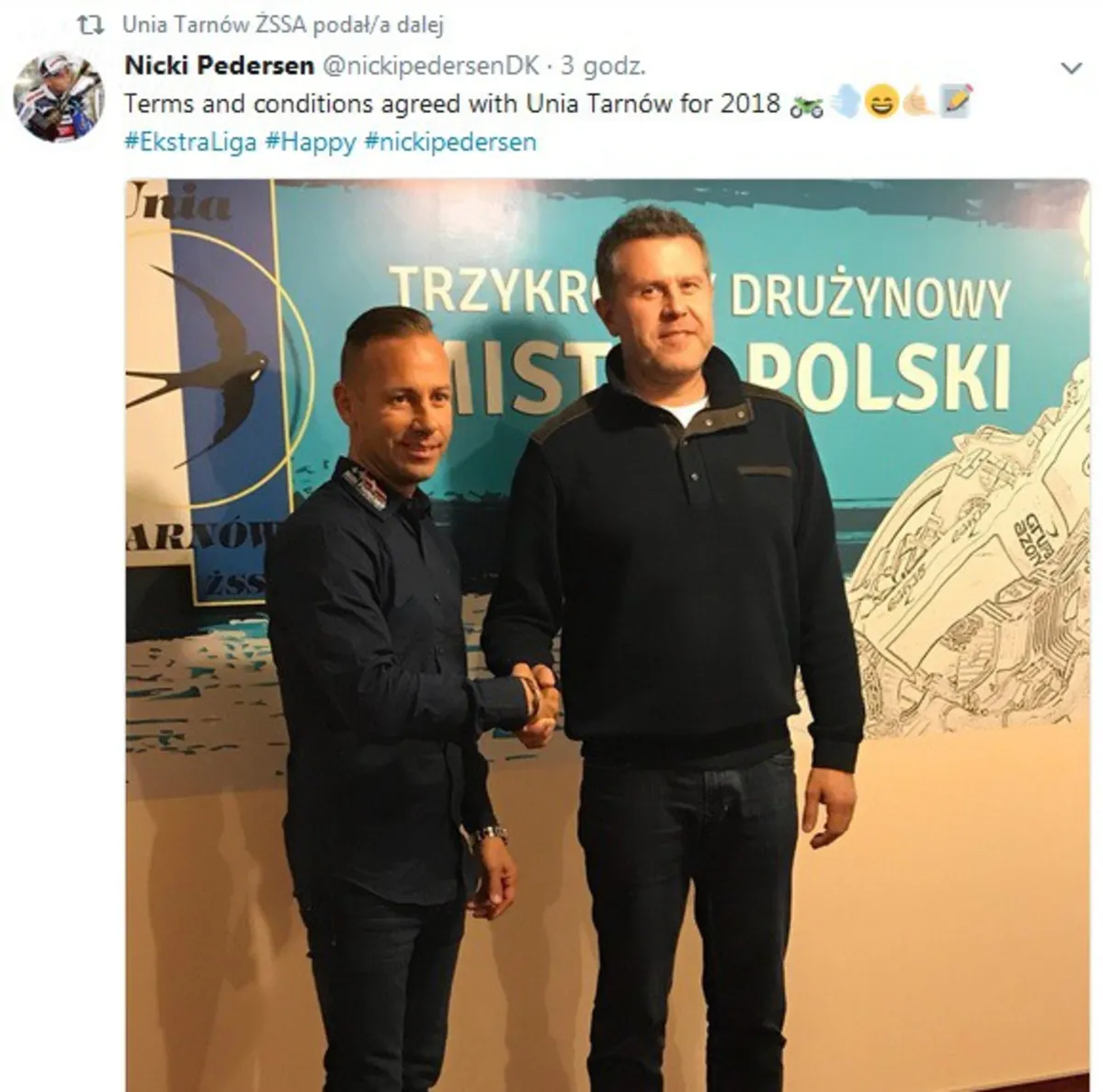 Nicki Pedersen w barwach Unii Tarnów