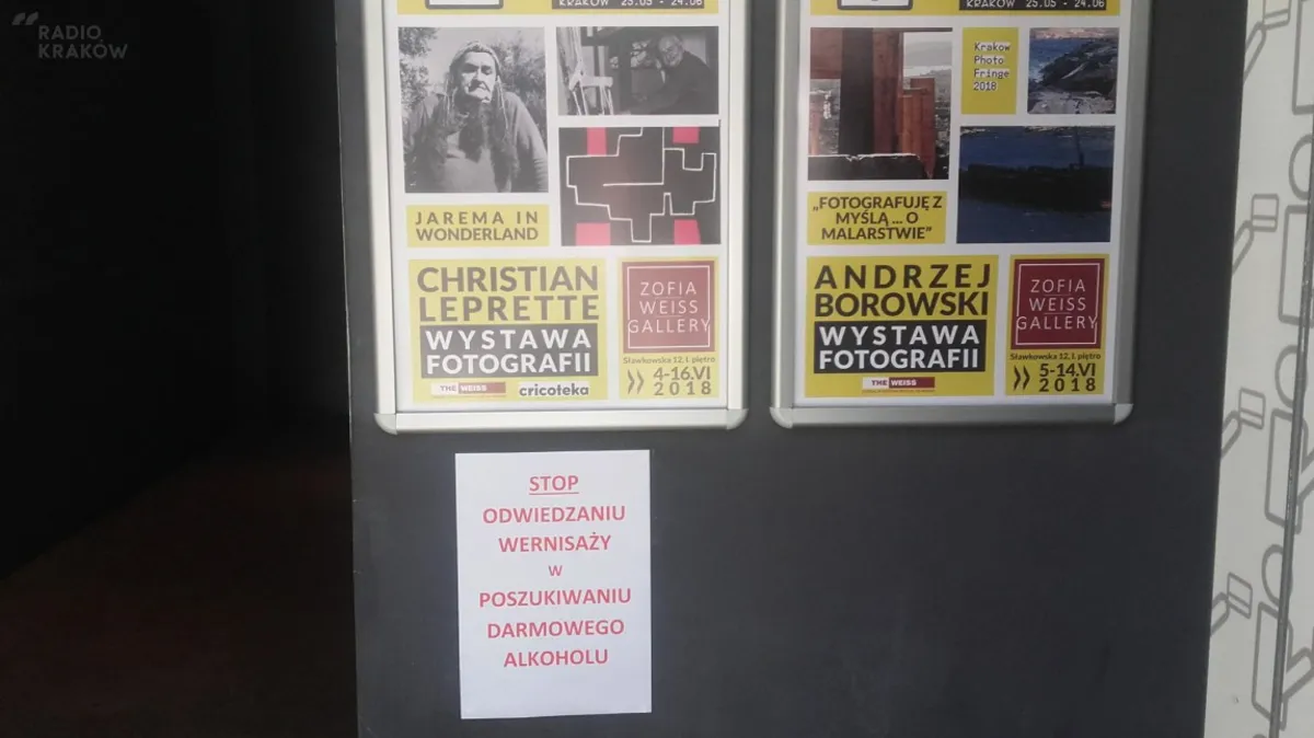 Galeria sztuki z zakazem dla tych, którzy szukają darmowego alkoholu