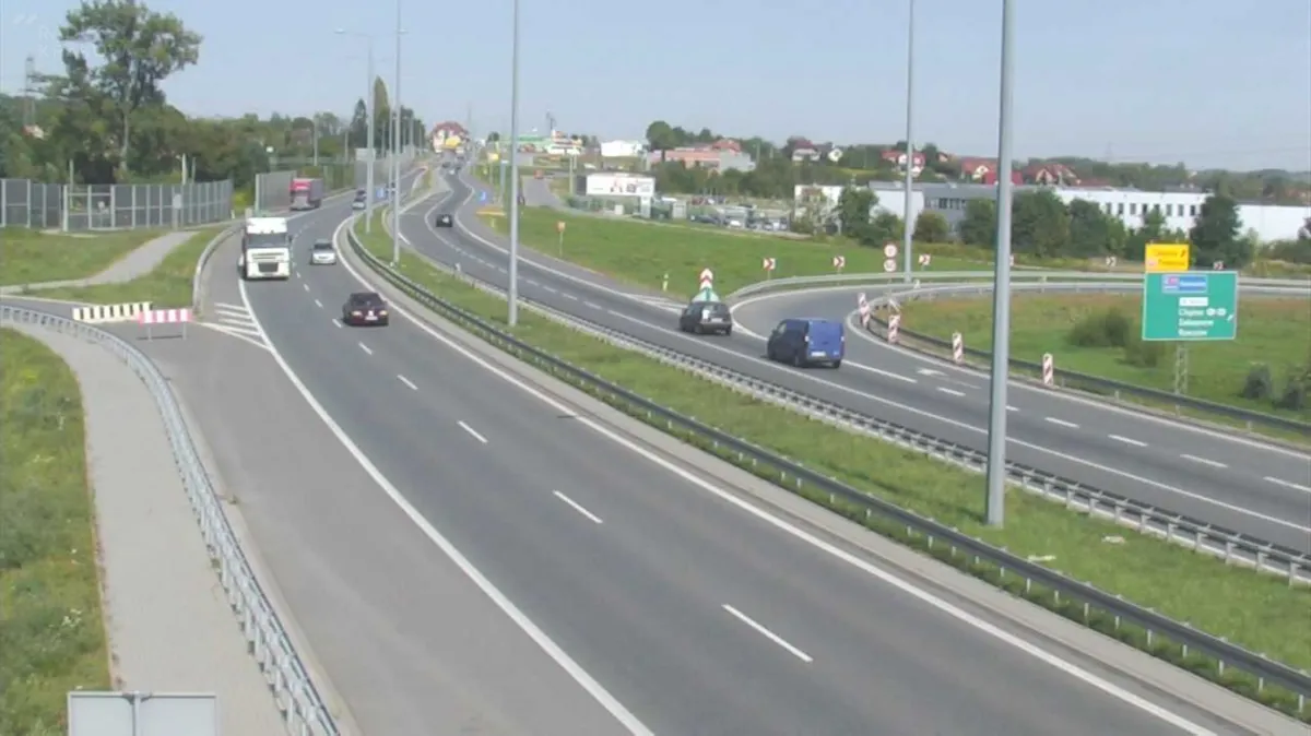 Drogowcy zamknęli przejazd przez węzeł Modlniczka z Zabierzowa w kierunku Krakowa