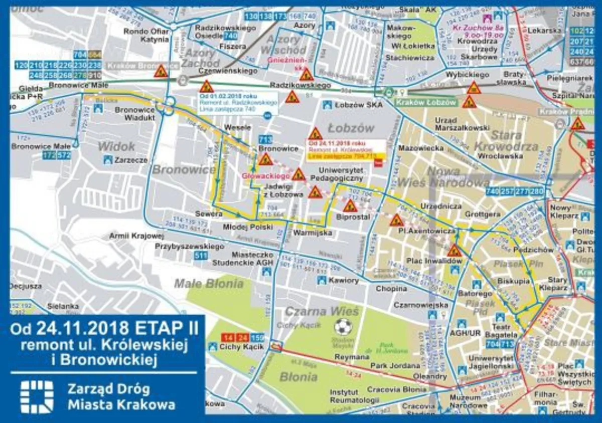 Remont na Bronowickiej - kierowcy zdezorientowani