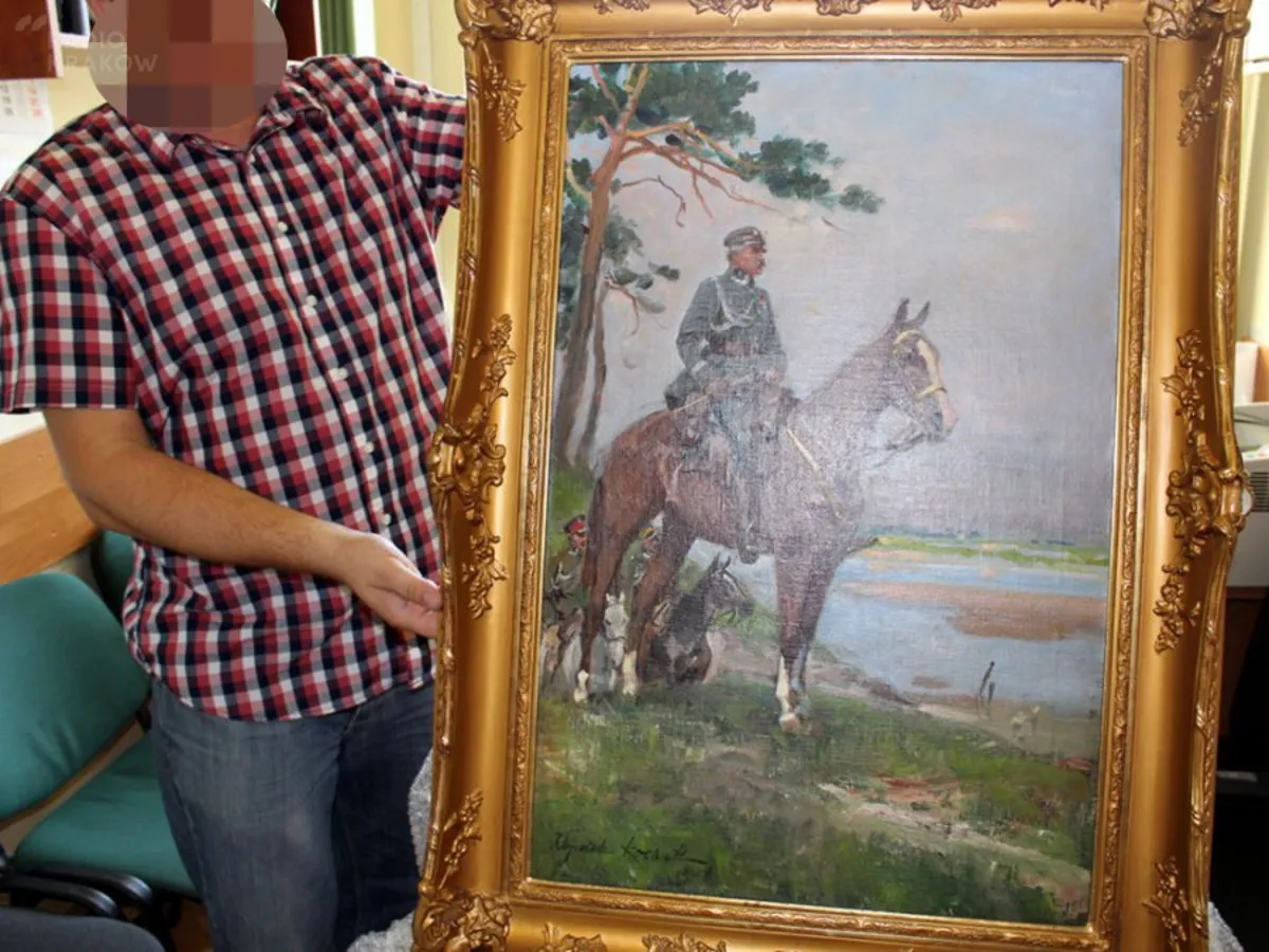 Odzyskano obraz Kossaka "Piłsudski na Kasztance" skradziony w 1997 r. w Krakowie