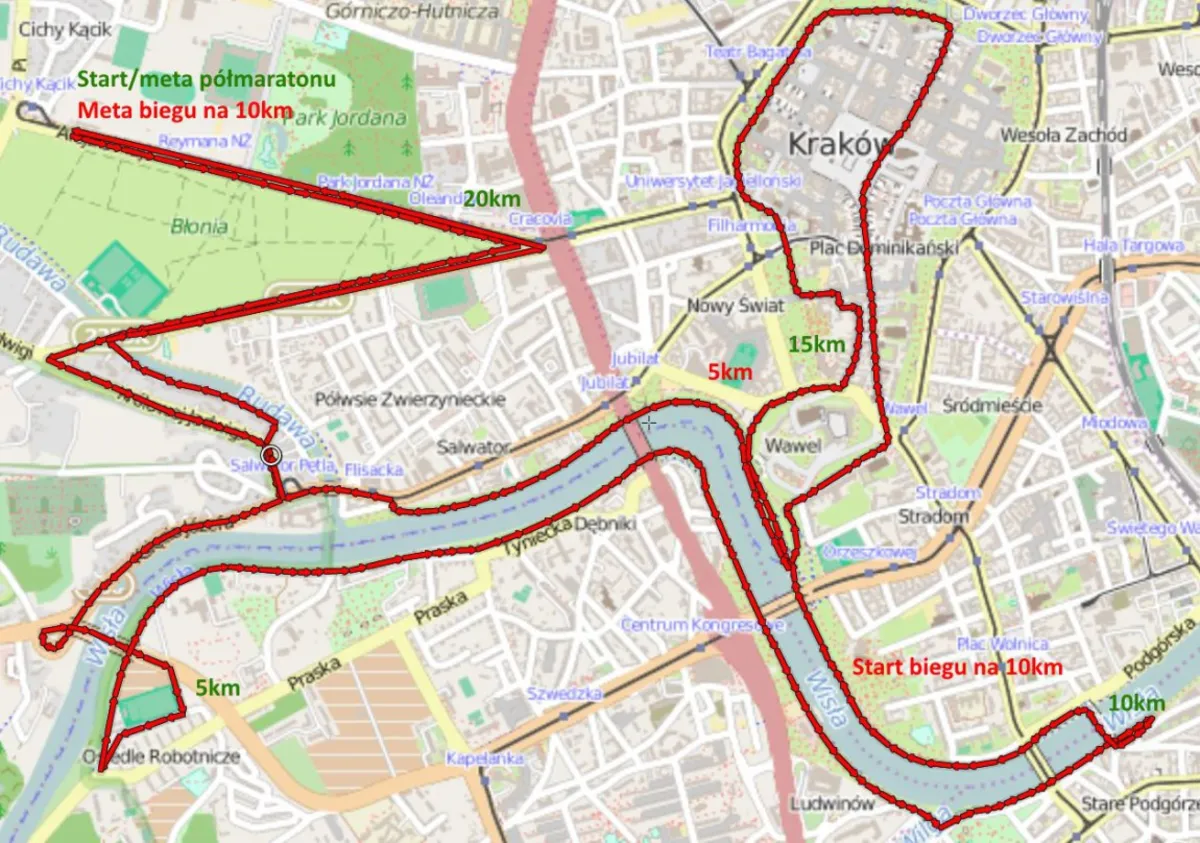 Biegacze witali wiosnę! W niedzielę pobiegł  14. Krakowski Półmaraton Marzanny