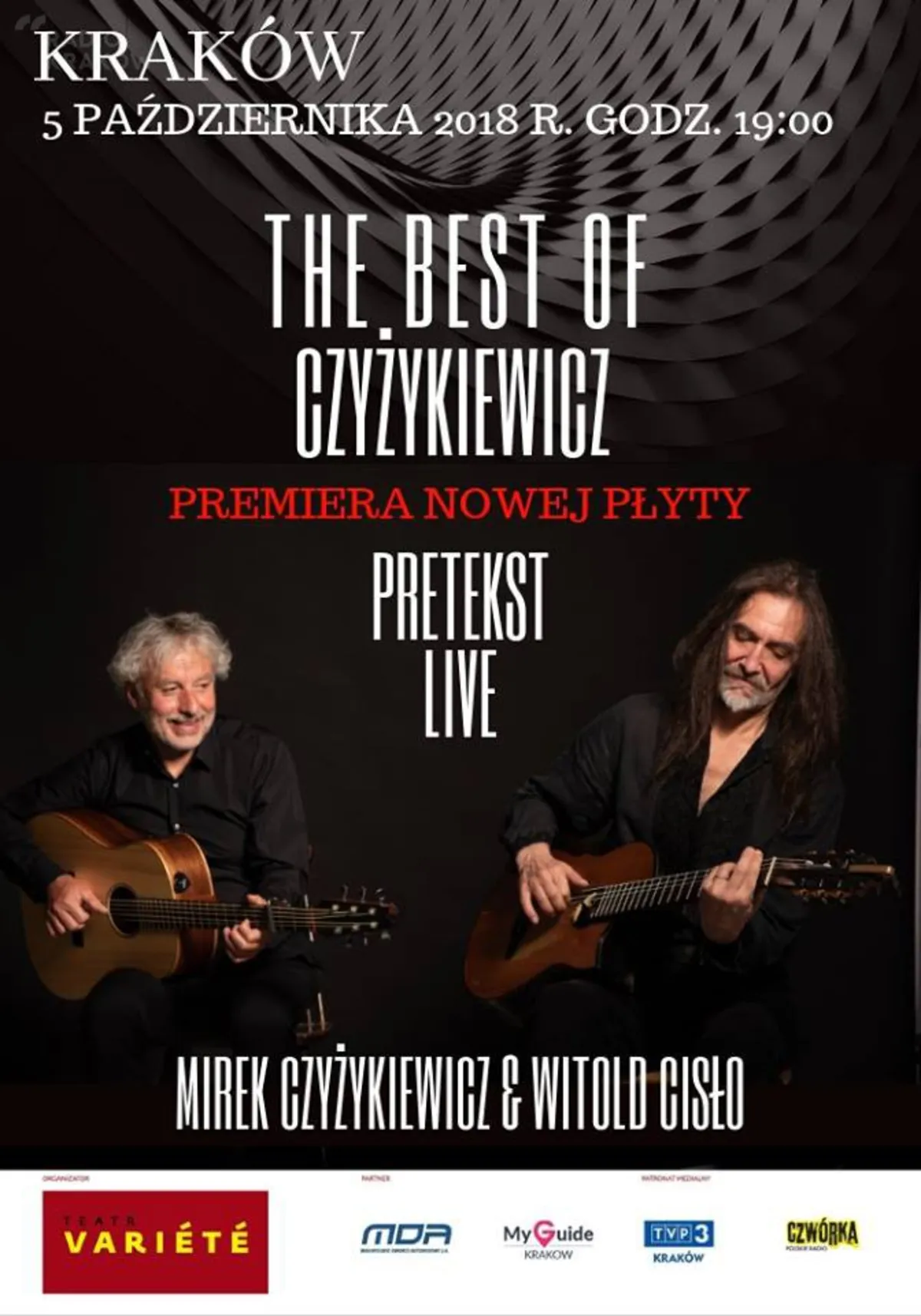 Premiera płyty „Pretekst Live” Mirosława Czyżykiewicza i Witolda Cisło
