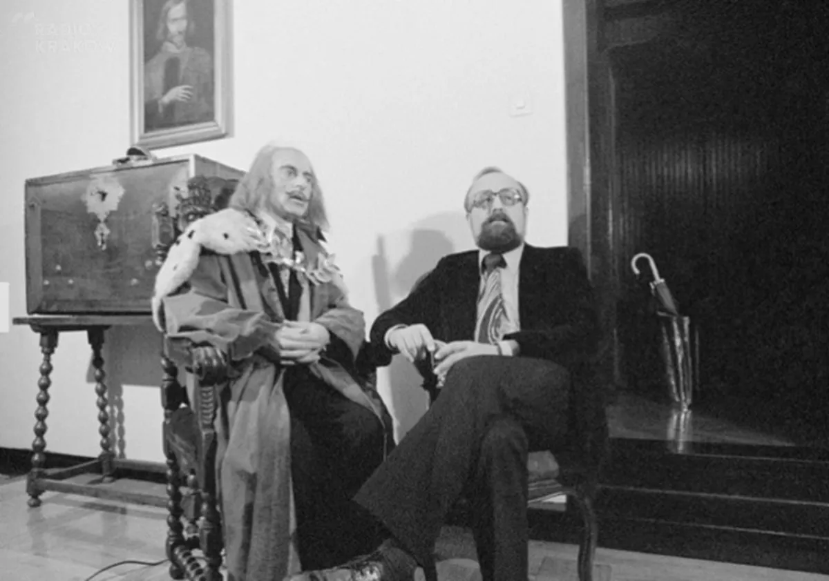 Salvador Dali z wizytą u Pendereckich? Marian Eile, bez tytułu, z cyklu Dali rewizytuje Pendereckich, 1976, fotografia, Archiwum MOCAK-u