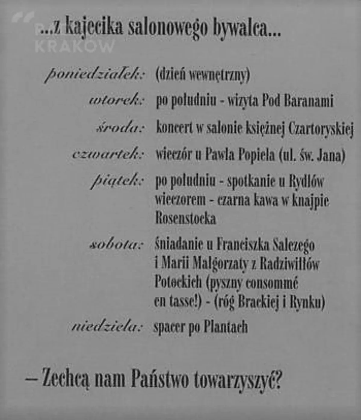 Krakowskie salony "Pod Lupą"