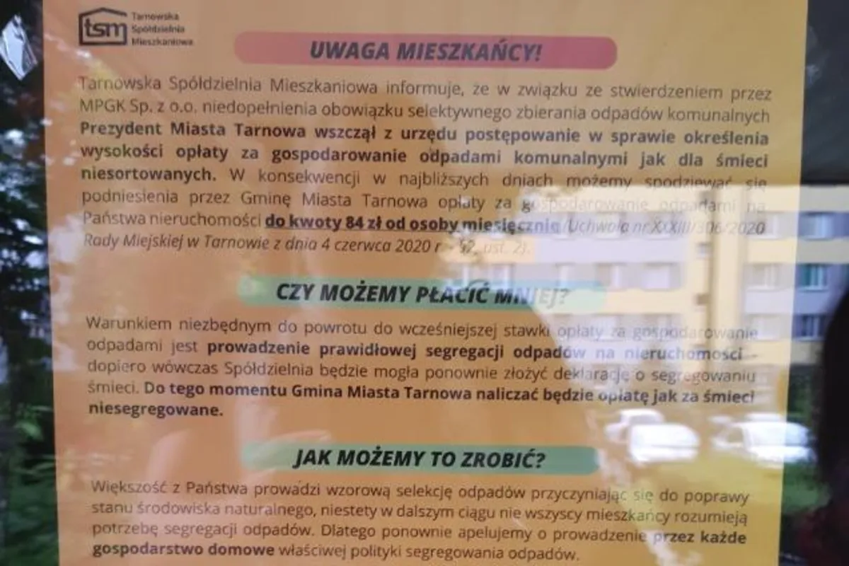 Mieszkańców Tarnowa może czekać ogromna podwyżka cen za wywóz odpadów