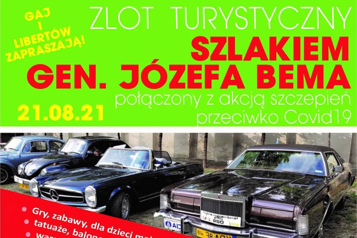 Zlot turystyczny gen. Józefa Bema połączony z akcją szczepień przeciwko Covid19