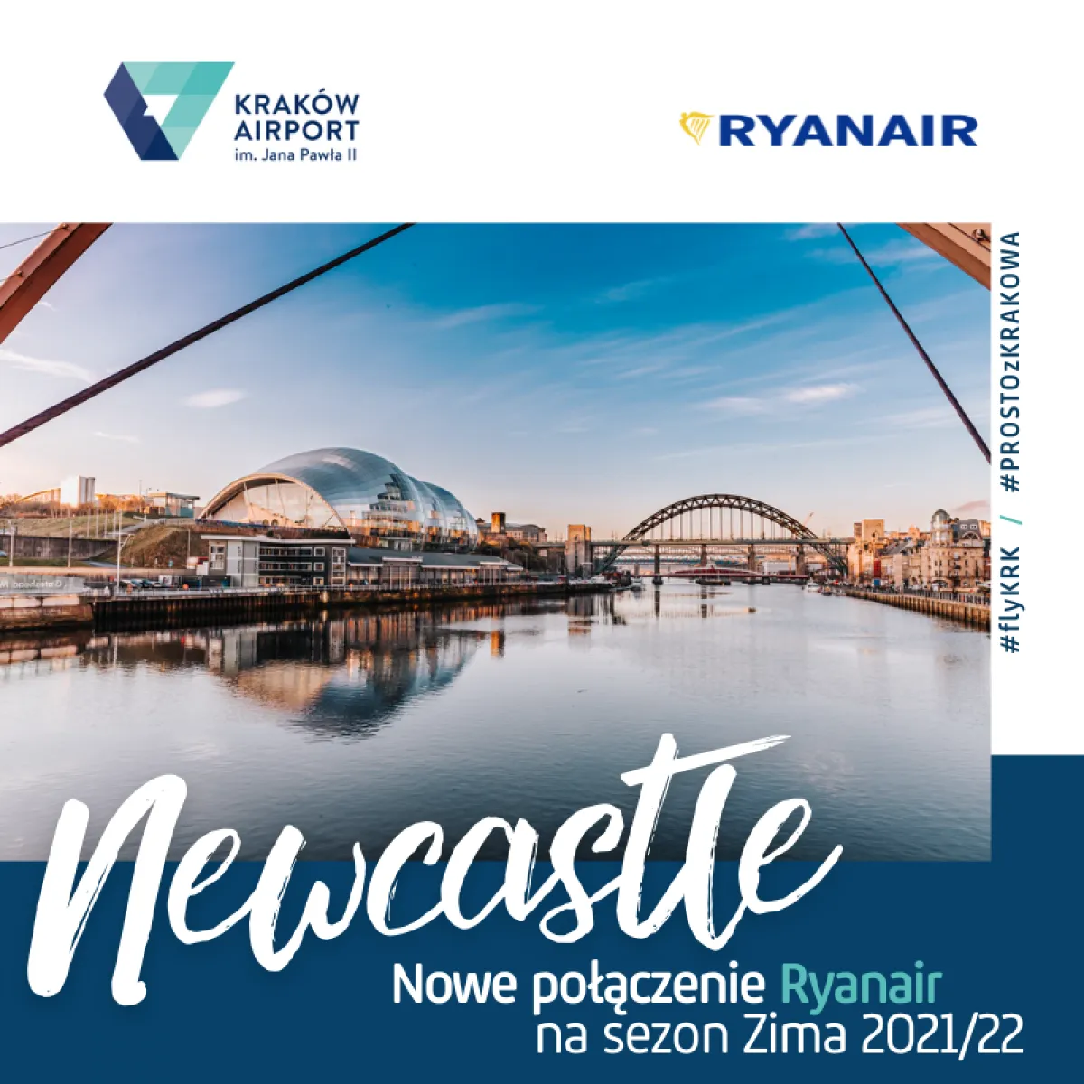 Kolejne połączenie #PROSTOzKRAKOWA Ryanair w sezonie zimowym