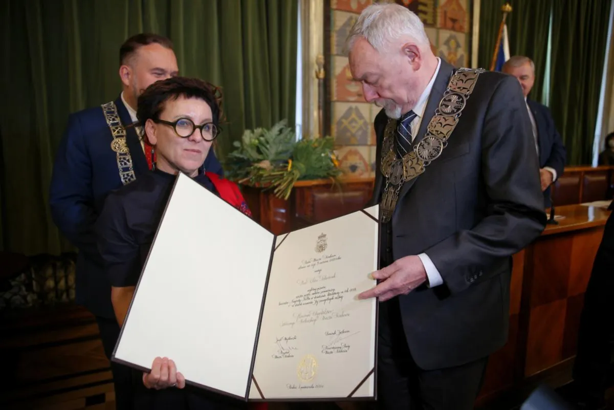 Honorowe obywatelstwo Miasta Krakowa dla Olgi Tokarczuk