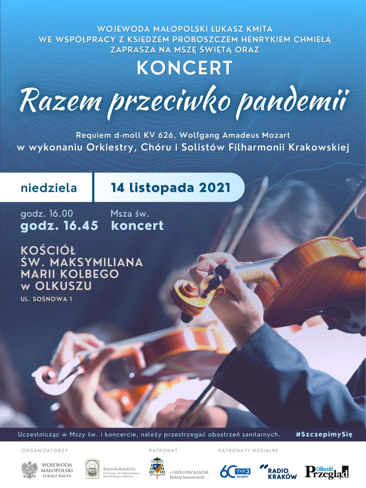 Koncert "Razem przeciwko pandemii" w Olkuszu
