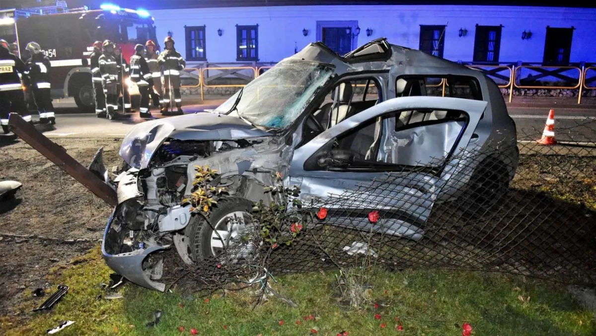 Seria wypadków drogowych w powiecie myślenickim