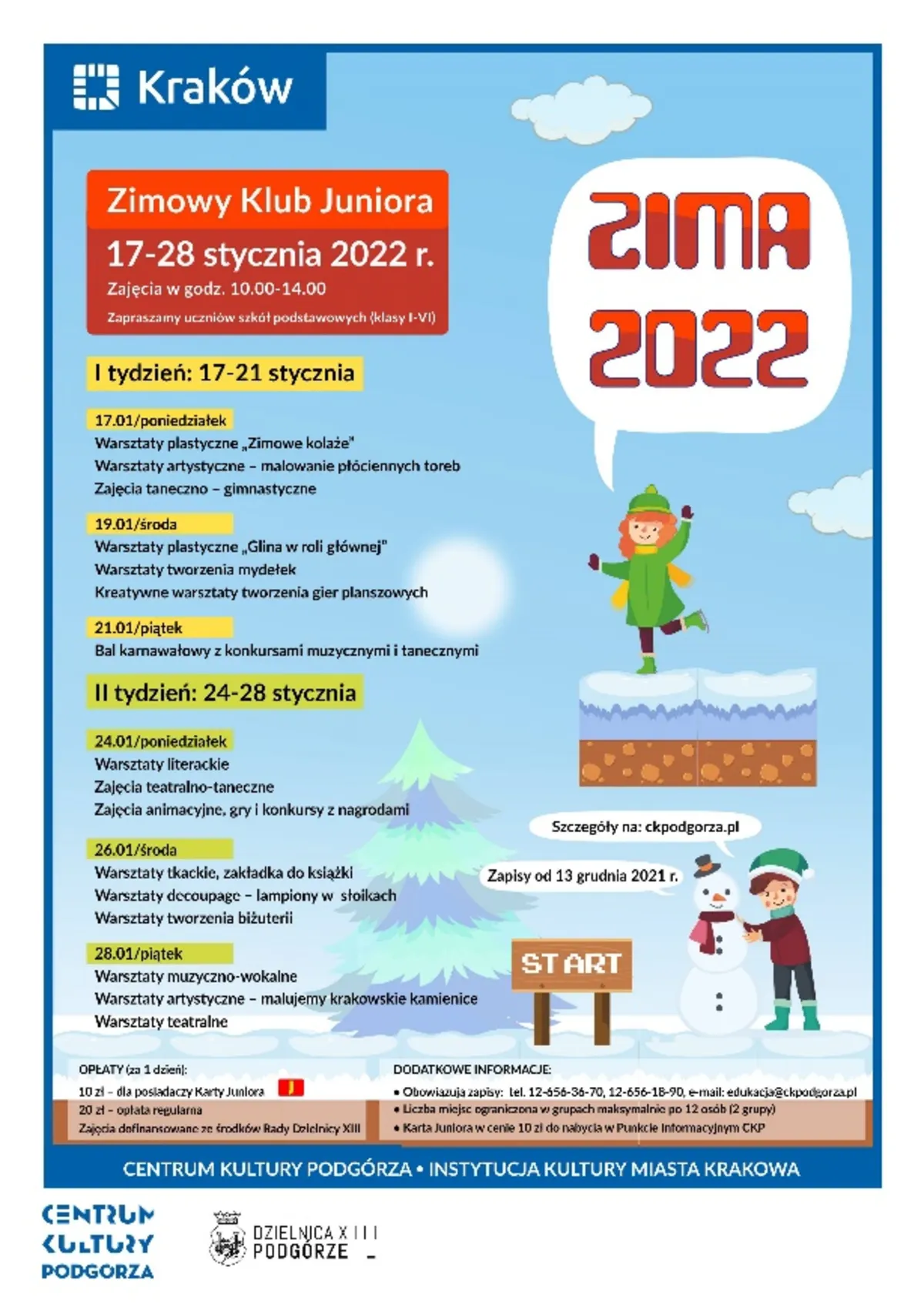 FERIE W CENTRUM KULTURY PODGÓRZA