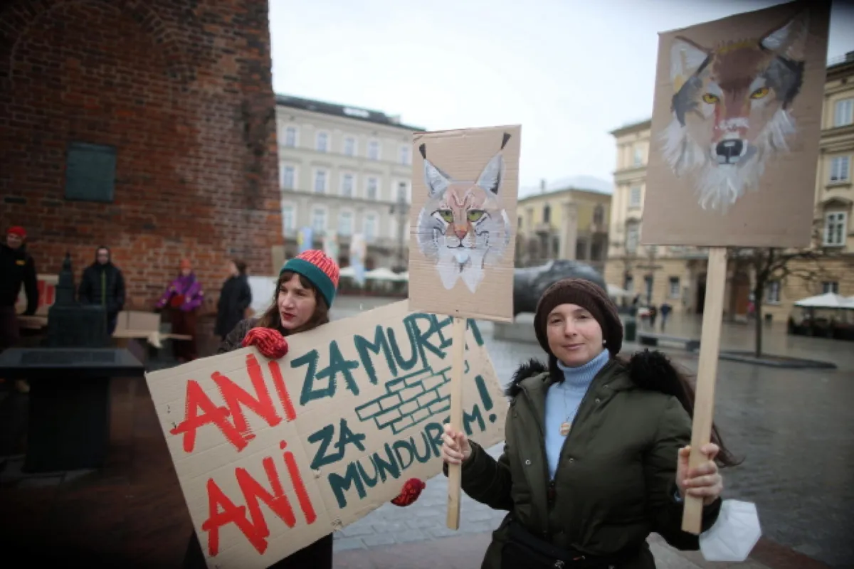 Protest pod hasłem "Nie dla muru"