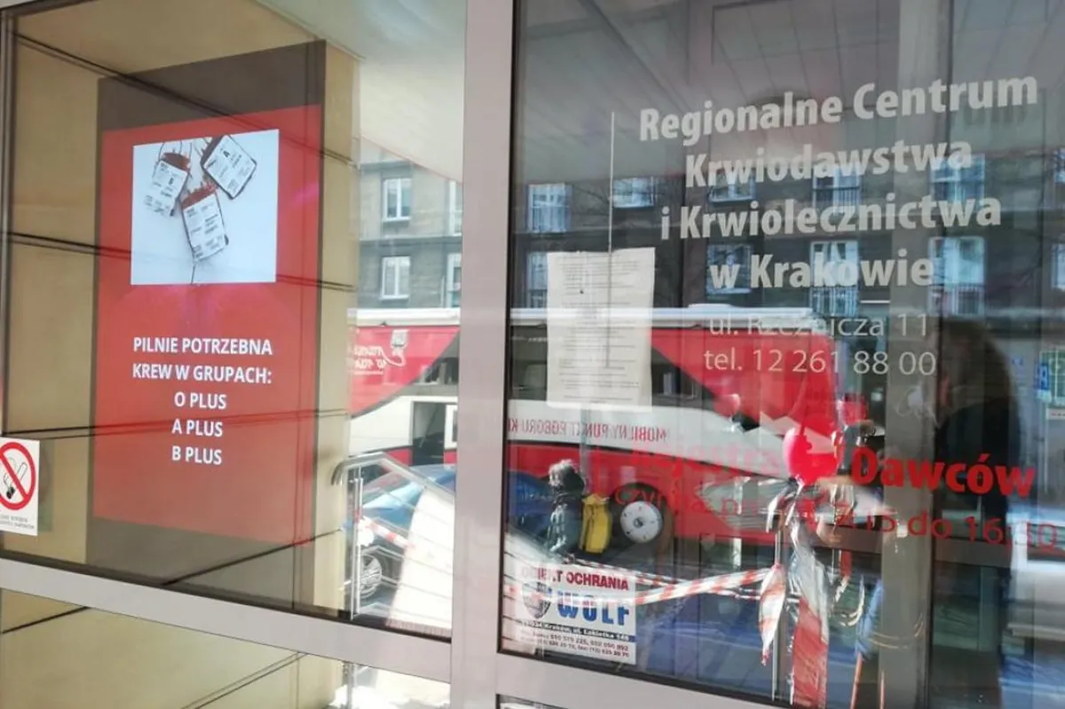Brakuje krwi. Dramatyczny apel Regionalnego Centrum Krwiodawstwa i Krwiolecznictwa w Krakowie