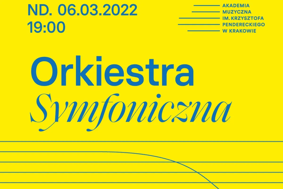 Solidarni z Ukrainą - Orkiestra Symfoniczna AM im. K.Pendereckiego  zagra w Lusławicach