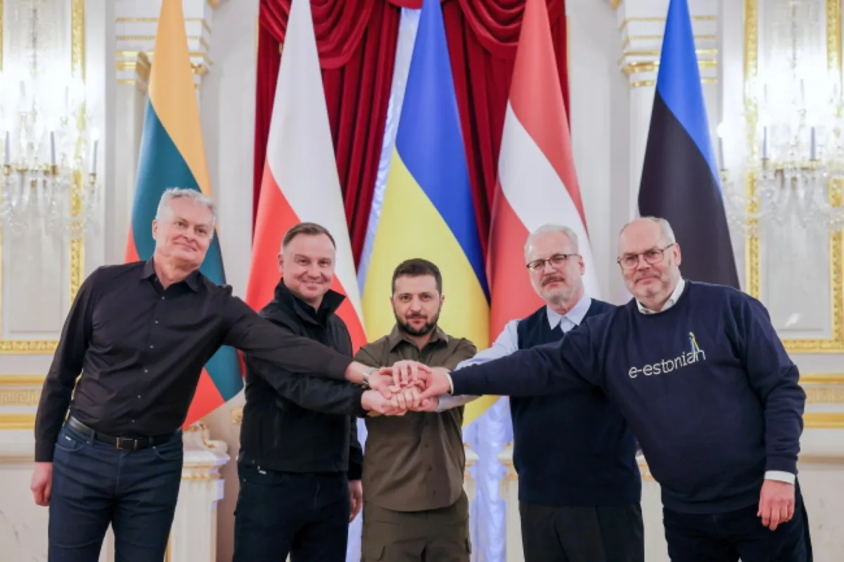 Prezydent Duda oraz prezydenci krajów bałtyckich spotkali się z Wołodymyrem Zełenskim