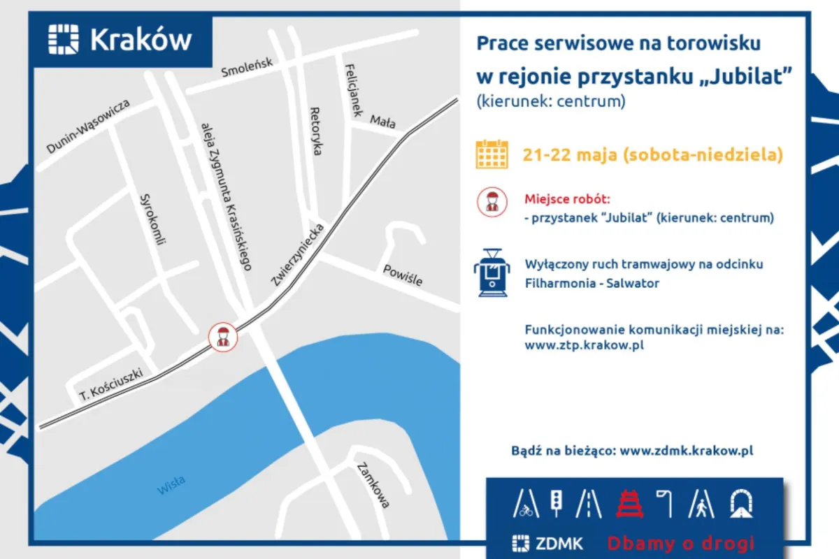 W weekend tramwaje nie dojadą na Salwator